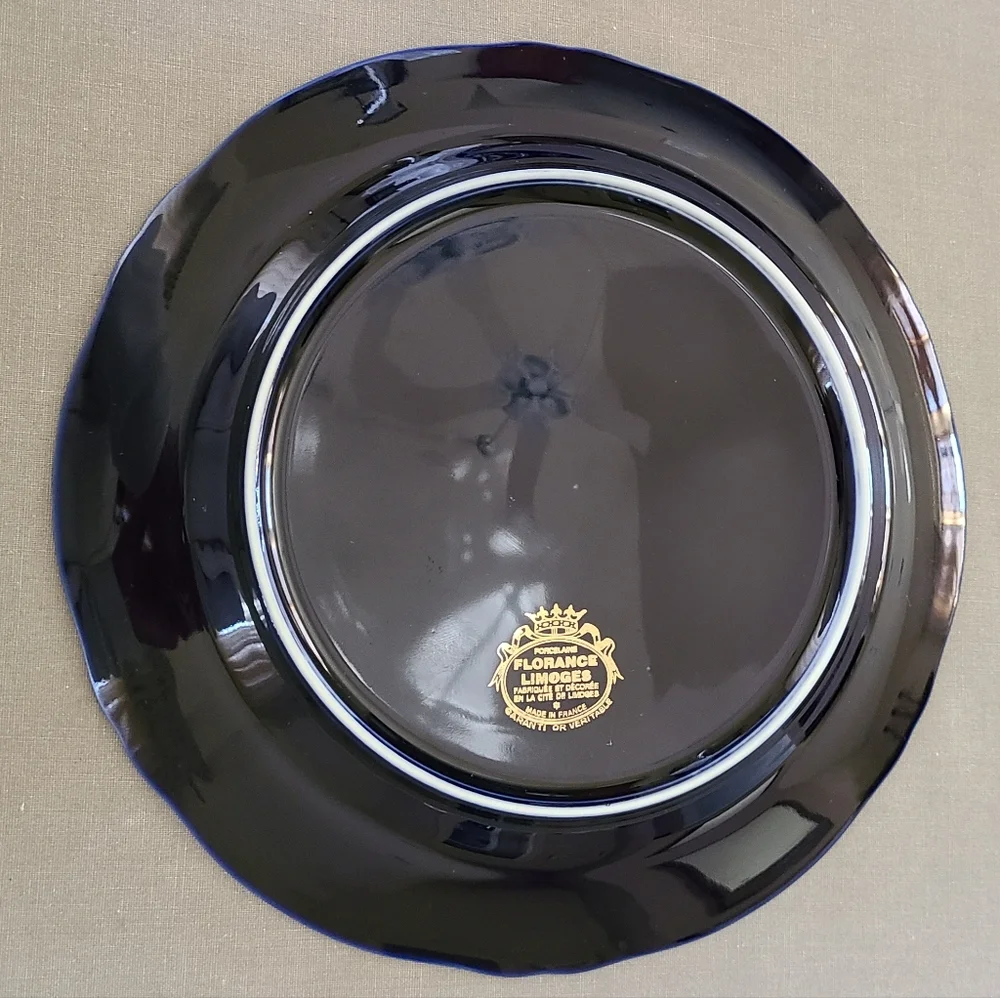 Florance Limoges Paris Souvenir Plate Cobalt Blue
